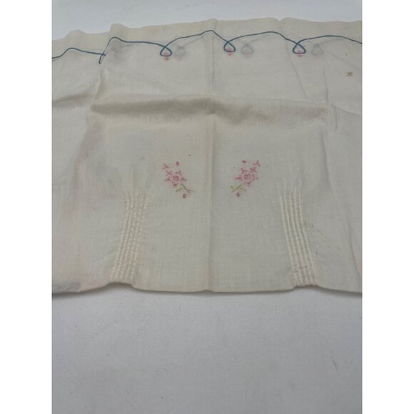 Vintage Baby Embroidered Pink Flowers & Blue Loops READ - Picture 9 of 11